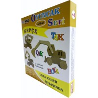 Ahşap Oyuncak Hareketli Kepçe Seti
